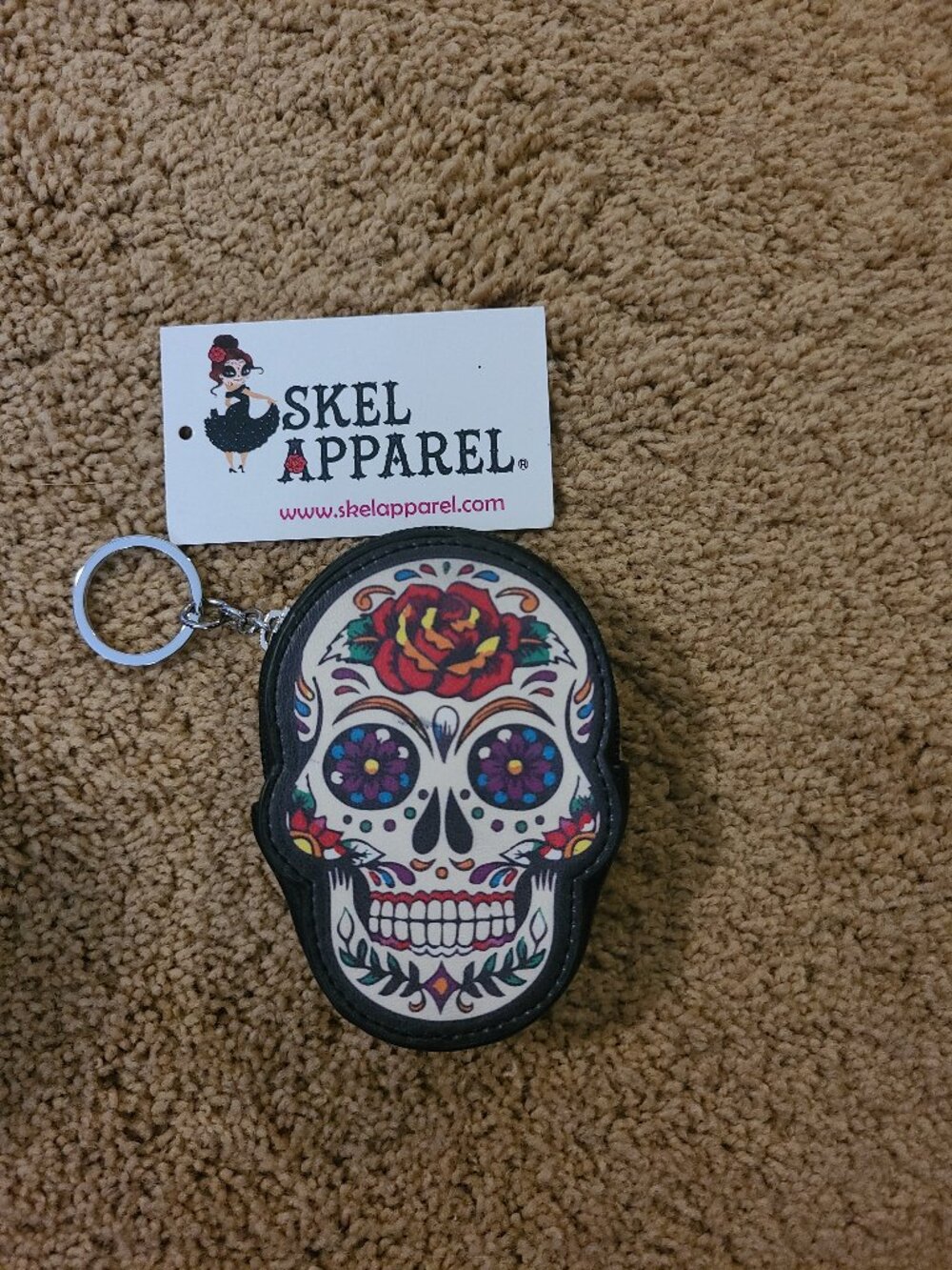 Skel Apparel Sugar Skull Change Purse